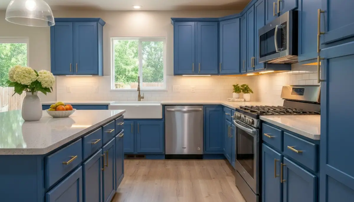 Refinished kitchen cabinets in Boise, ID showcasing smooth, durable finishes by local house-painting experts
