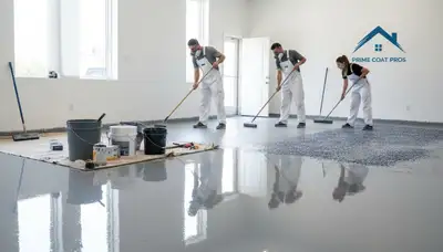 Professional epoxy garage floor coating in Boise ID with durable, moisture-resistant finish