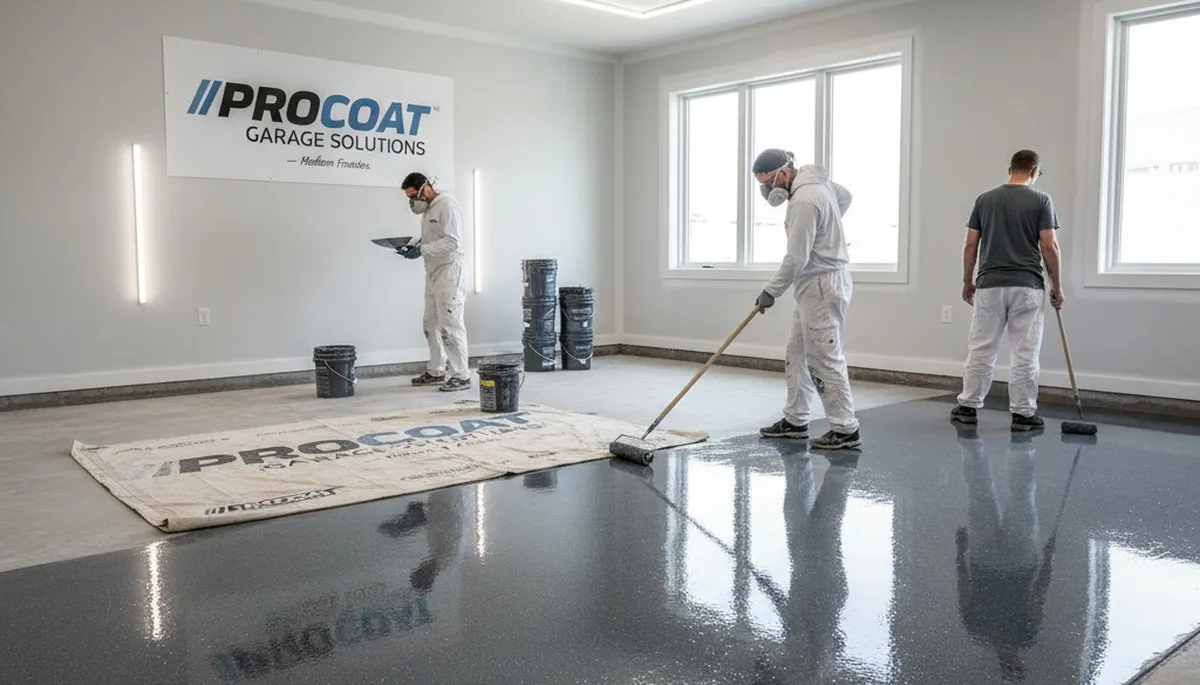 Epoxy garage floor coating in Boise ID protecting concrete from salt, moisture, and winter damage