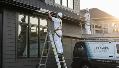 Professional gutter painting on a Boise, ID home to protect against sun damage and boost curb appeal
