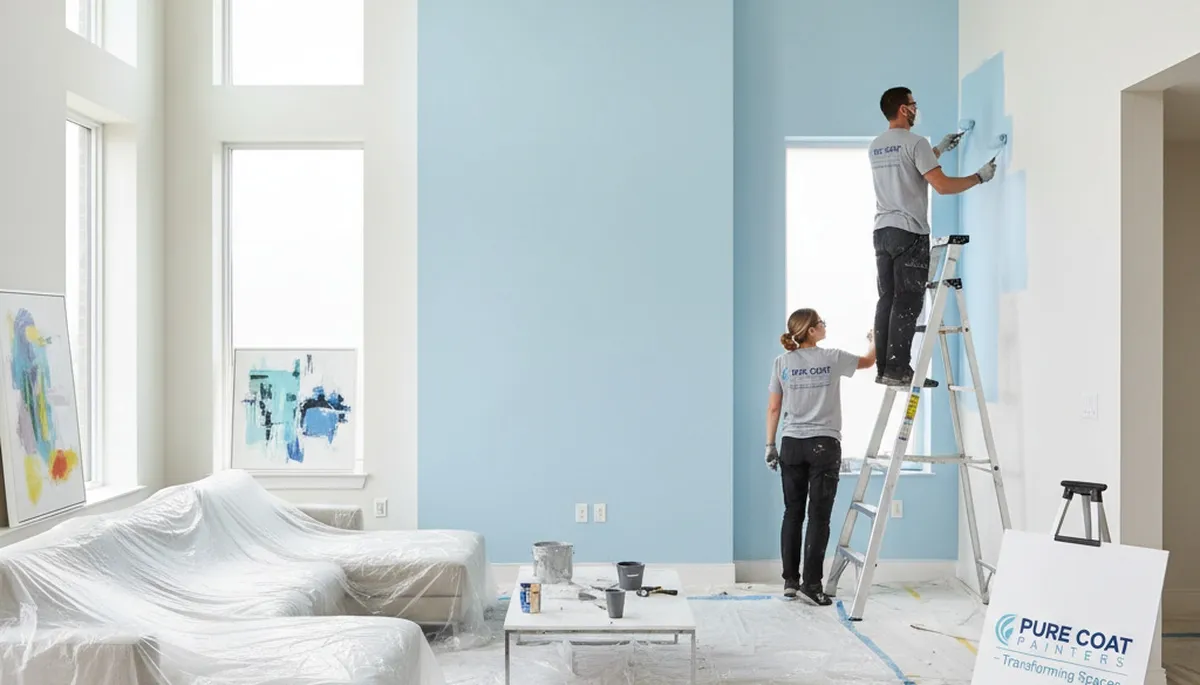 Professional interior house painters in Boise ID applying smooth wall paint for lasting color and finish