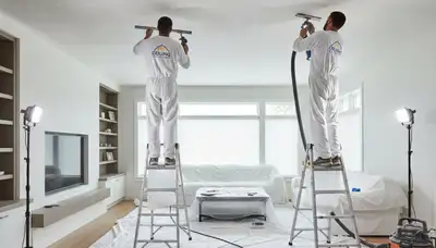 Professional popcorn ceiling removal by house painters in Boise, ID for smooth, modern ceilings