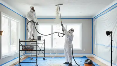 Professional popcorn ceiling removal and painting service in Boise, ID home interior