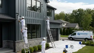 Professional siding painting on Boise, ID home exterior for durable, weather-resistant finish
