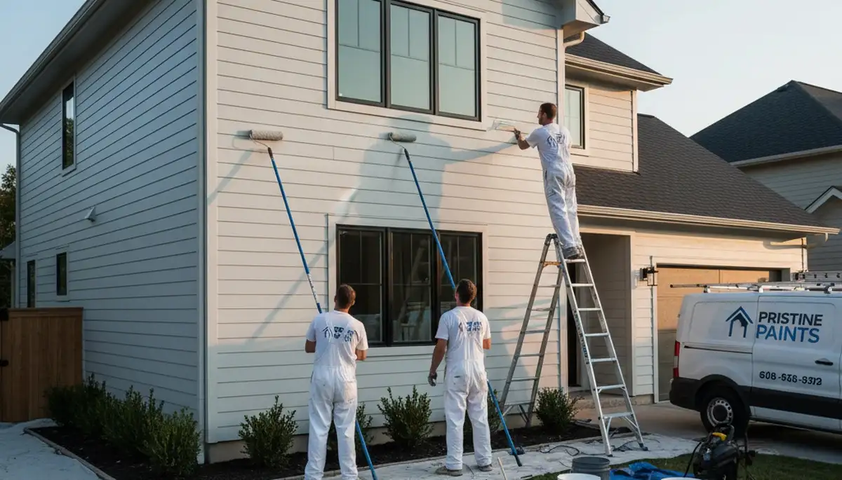 Professional siding painting on Boise, ID home exterior for durable, weather-resistant finish