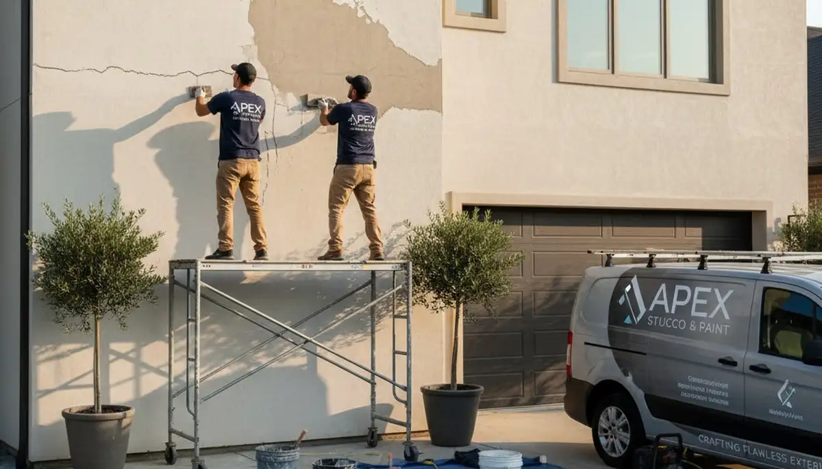 Professional stucco repair on Boise, ID home exterior restoring durability and curb appeal